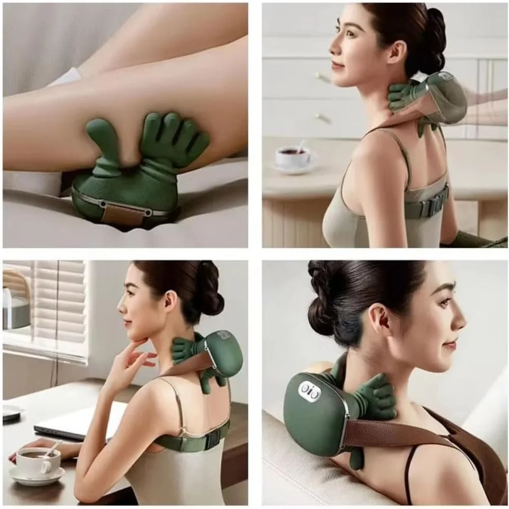 Massageador portátil recarregável com aquecimento