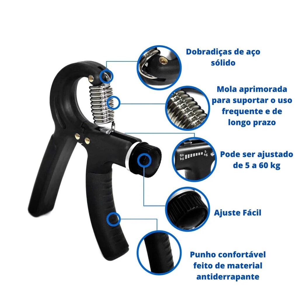 Hand Grip ajustável de 5 a 60 kg — exercitador de mãos