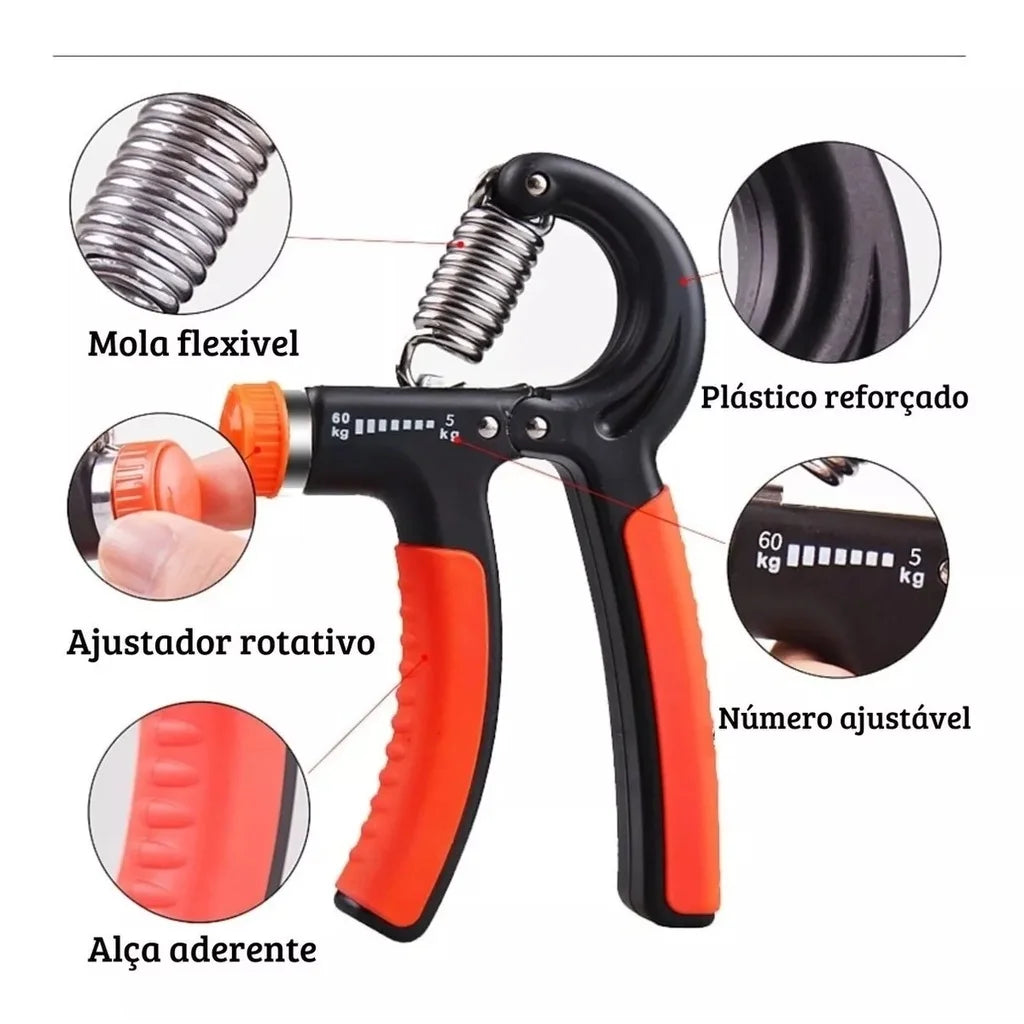 Hand Grip ajustável de 5 a 60 kg — exercitador de mãos