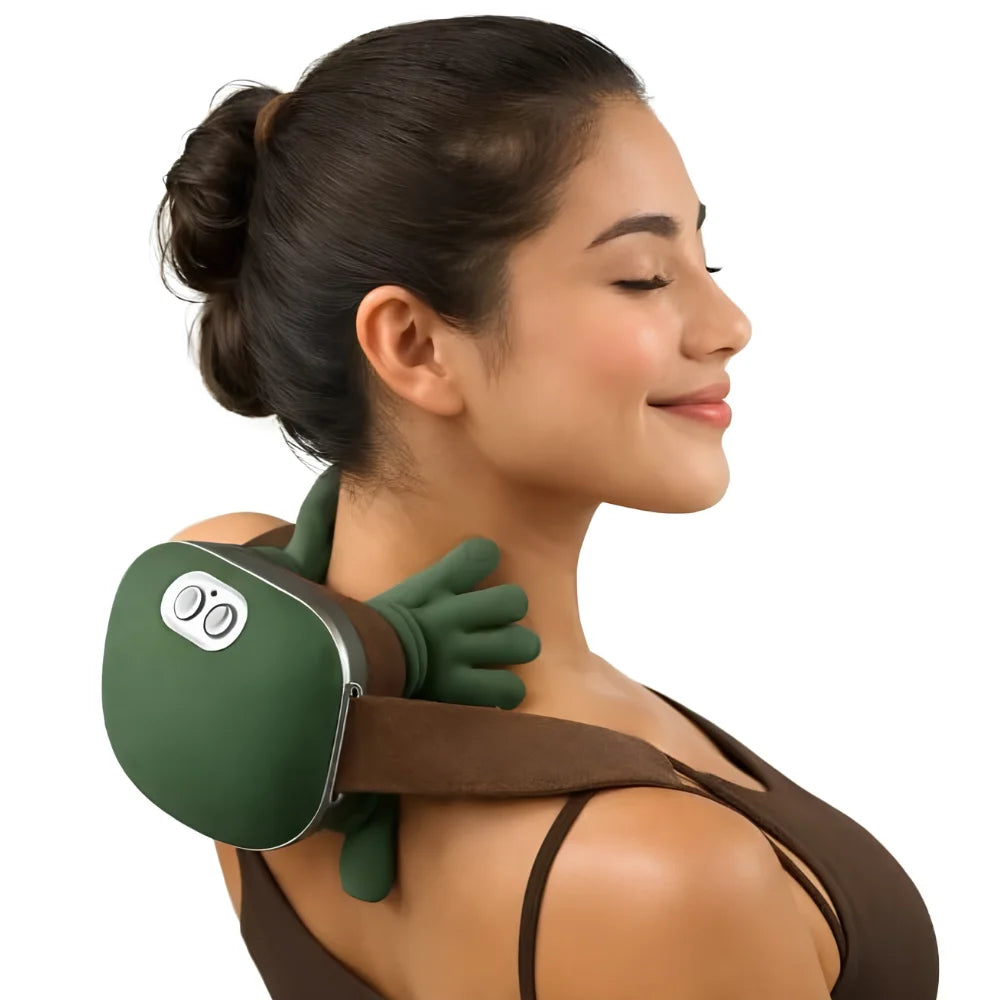 Massageador portátil recarregável com aquecimento