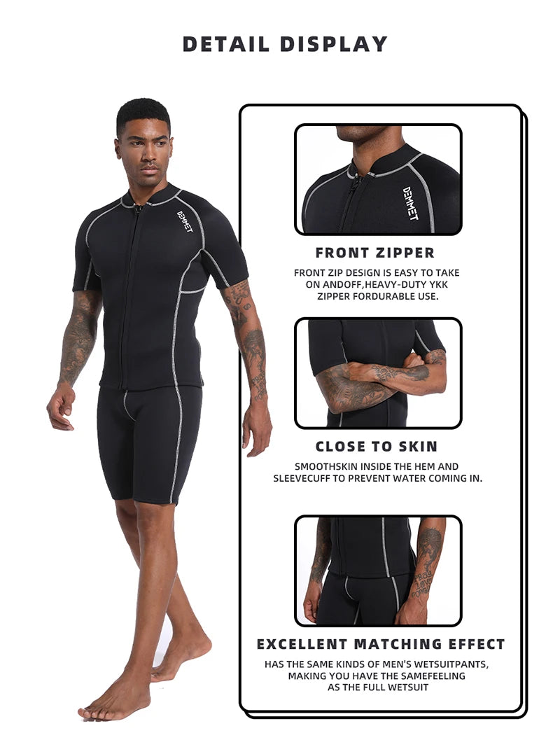 Roupa de neoprene para esportes aquáticos — blusa ou bermuda