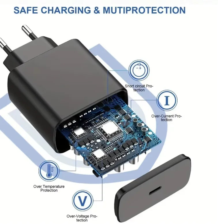 Carregador de tomada USB-C com cabo de 1 m — 125 W