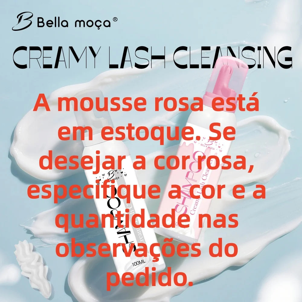 Kit com 5 shampoos em espuma para cílios Bella moça – 100 ml