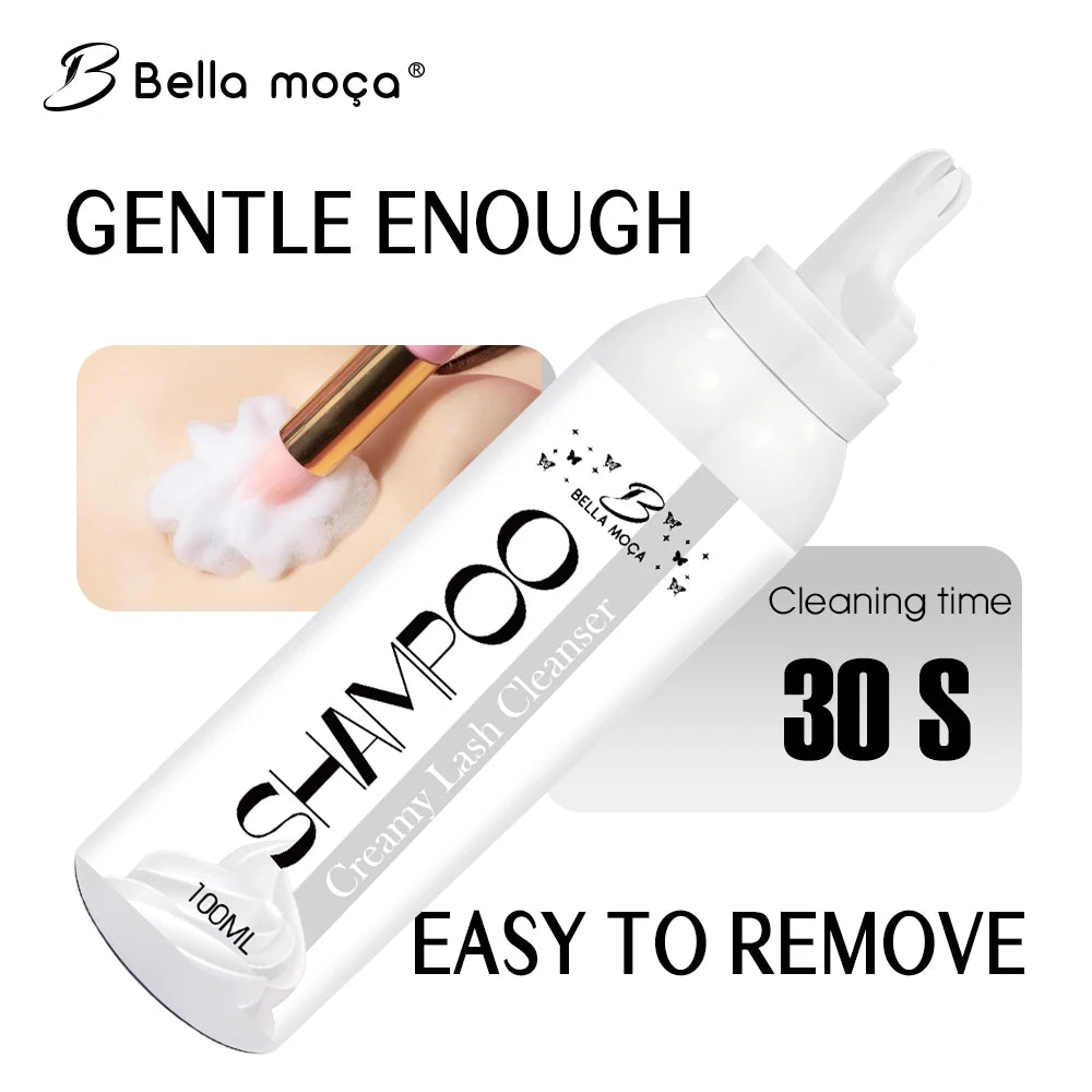 Kit com 5 shampoos em espuma para cílios Bella moça – 100 ml