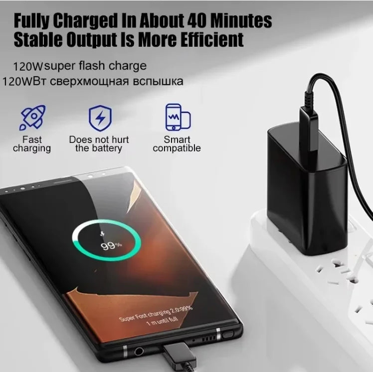 Carregador de tomada USB-C com cabo de 1 m — 125 W
