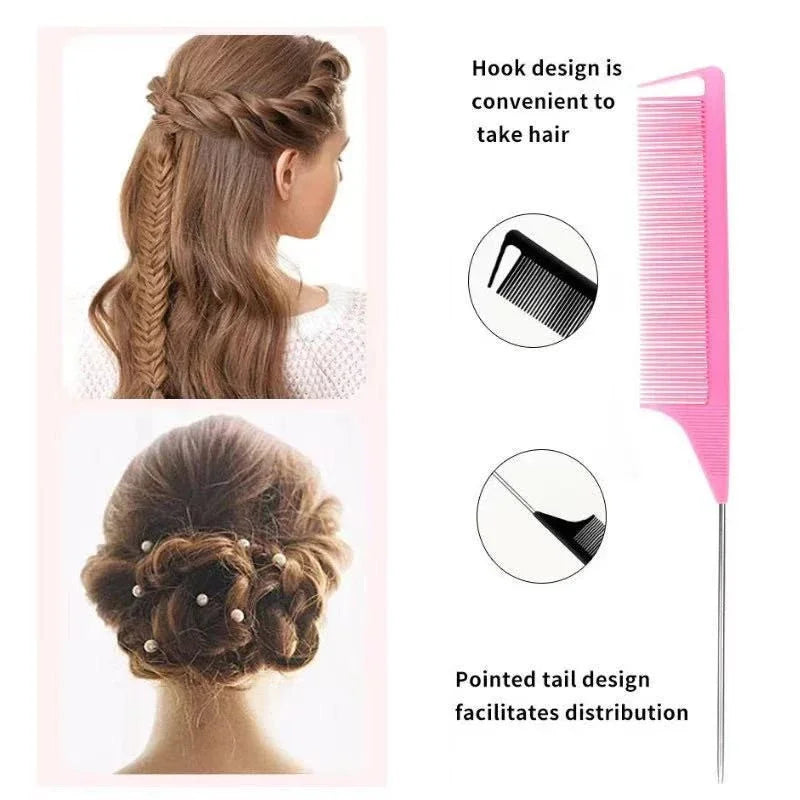 Kit para cabelo com pente separador, escova e acessórios
