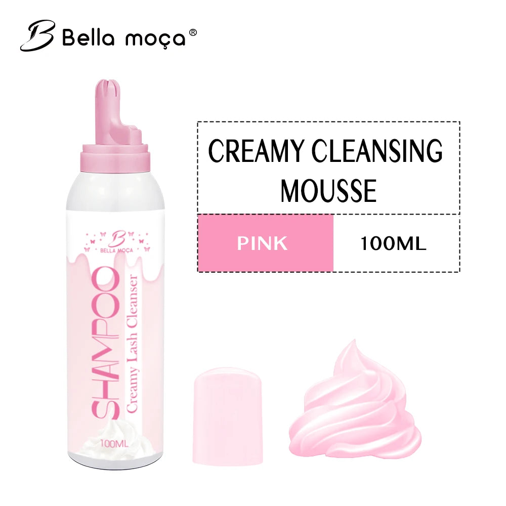 Kit com 5 shampoos em espuma para cílios Bella moça – 100 ml
