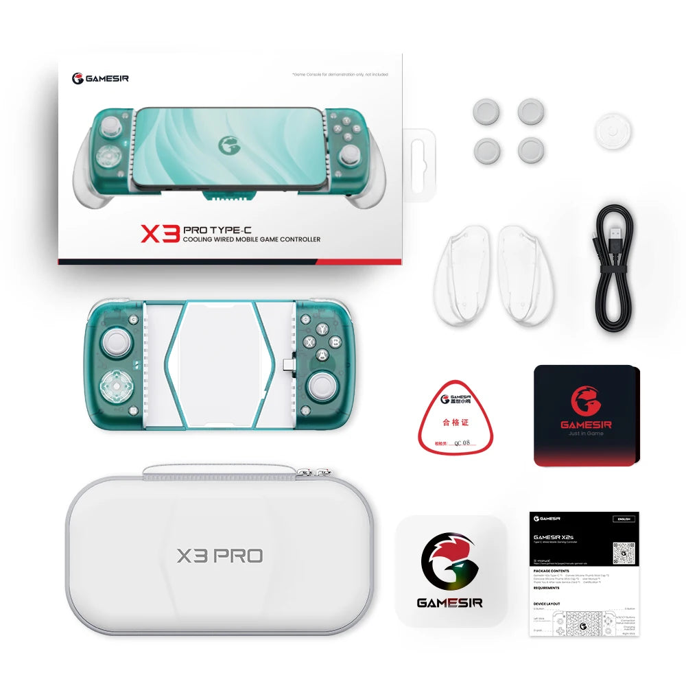 Controle GameSir X3 Pro USB-C para celular com cooler