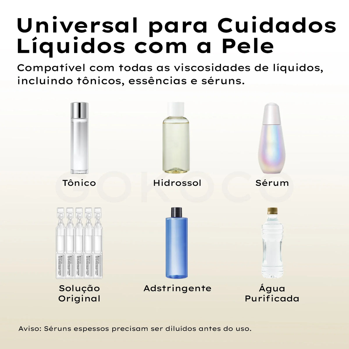 Pulverizador facial portátil GOKOCO com recarga USB-C