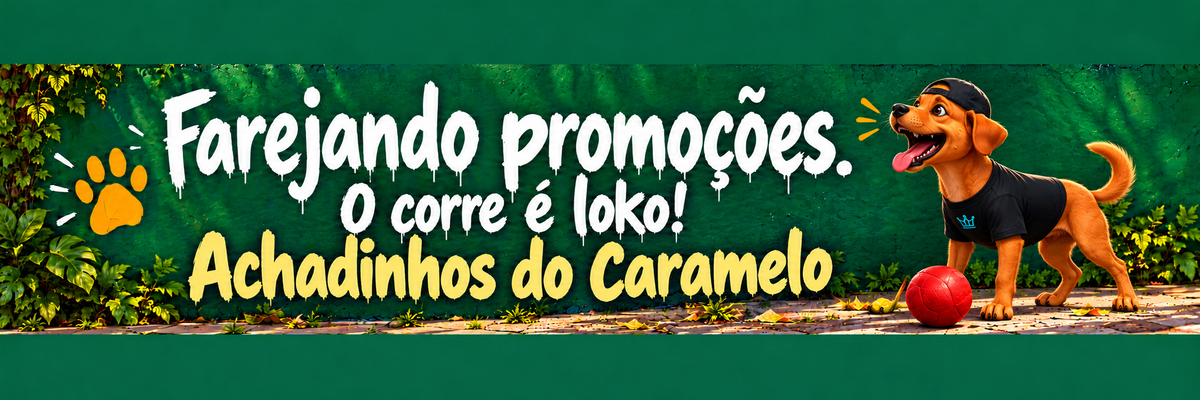 Farejando promoções. O corre é loko! Caramelo latindo junto à bolinha vermelha.